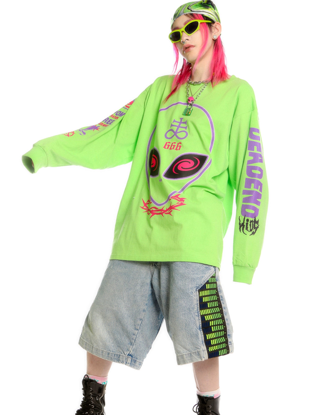 Graphic Letter Print Long Sleeve T-Shirt WN22282