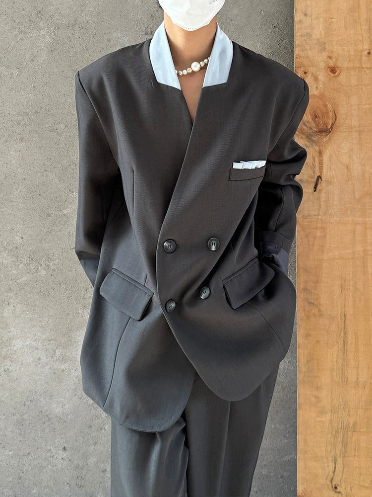 Simple French Tailored Jacket WN19966