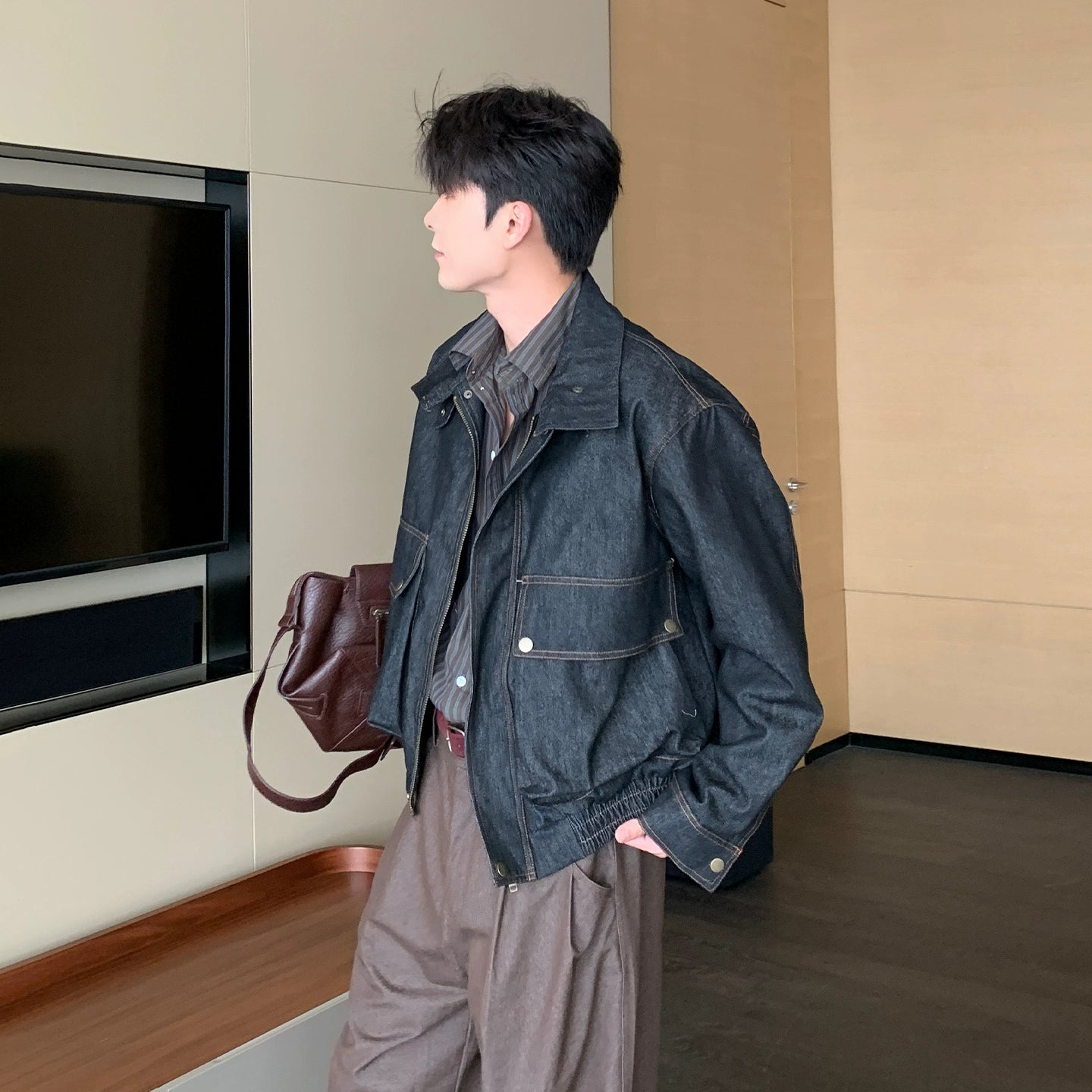 Zipper Denim Jacket WN20477