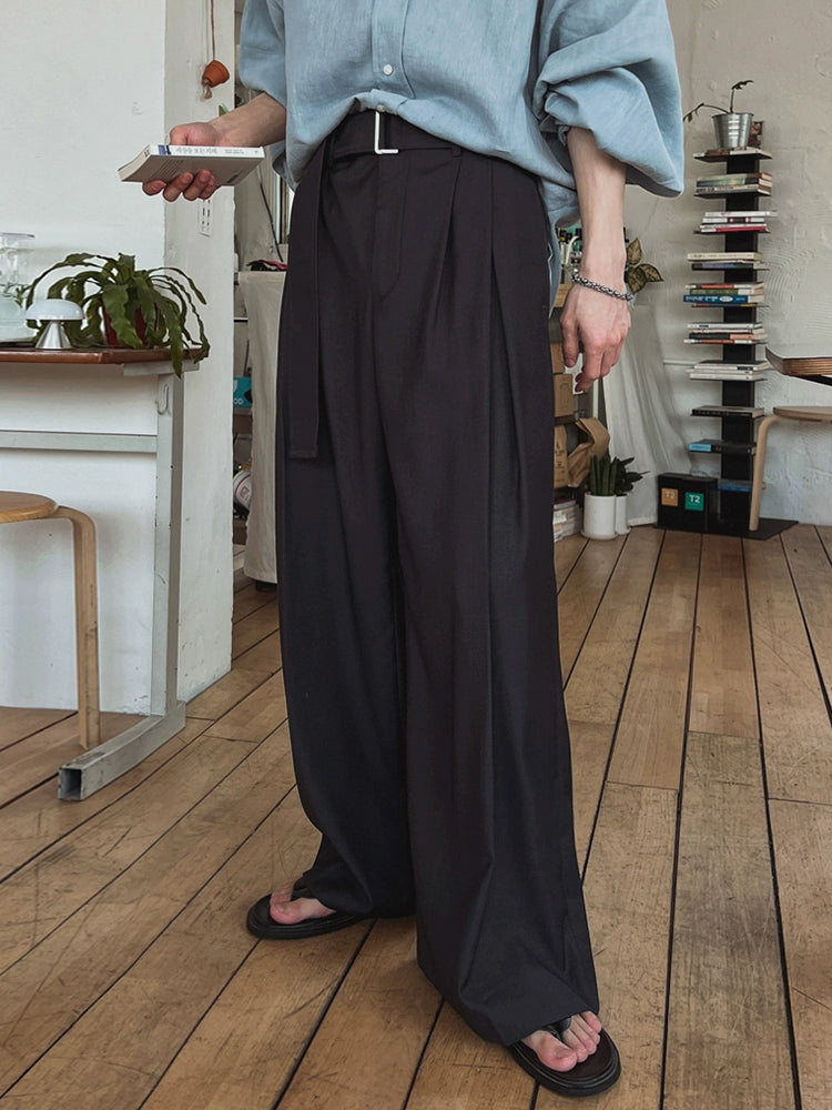 Draped Straight Wide Leg Trousers WN20311