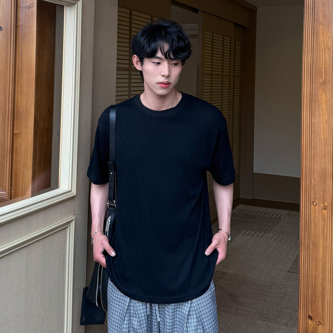 Solid Color Short Sleeve T-Shirt WN24984