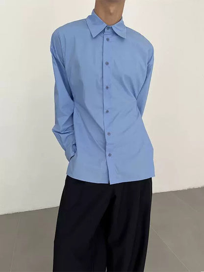 Adjustable Waist High Slit Long Sleeve Shirt WN21600