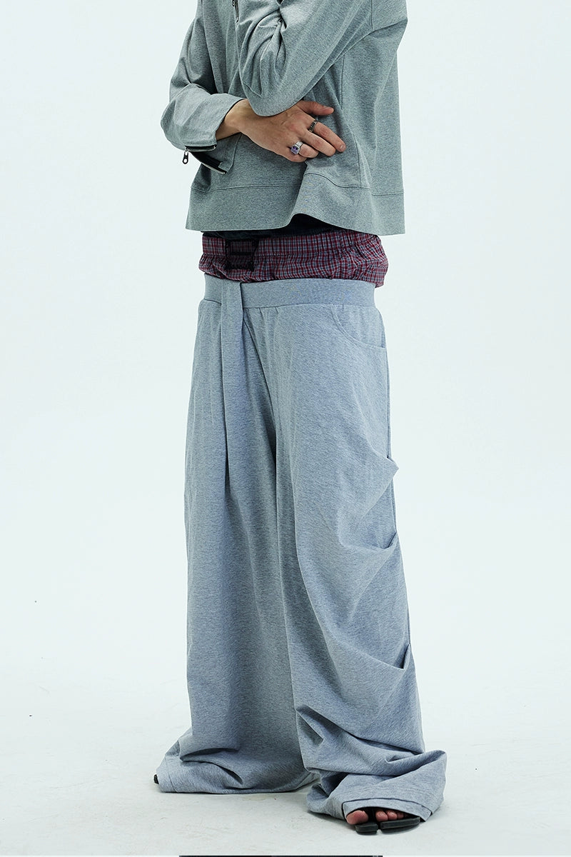 Wide Leg Pleats Sweatpants WN9086