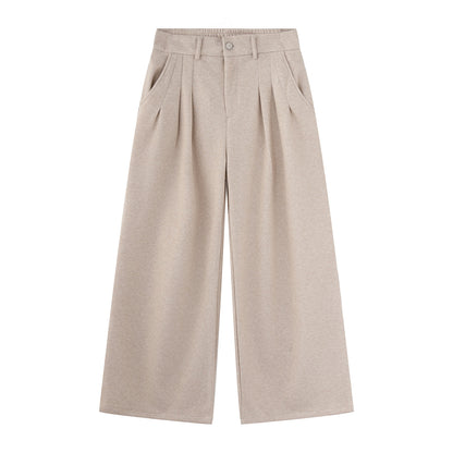 Zipper Hoodie & Pleats Wide Leg Sweatpants Setup WN25004
