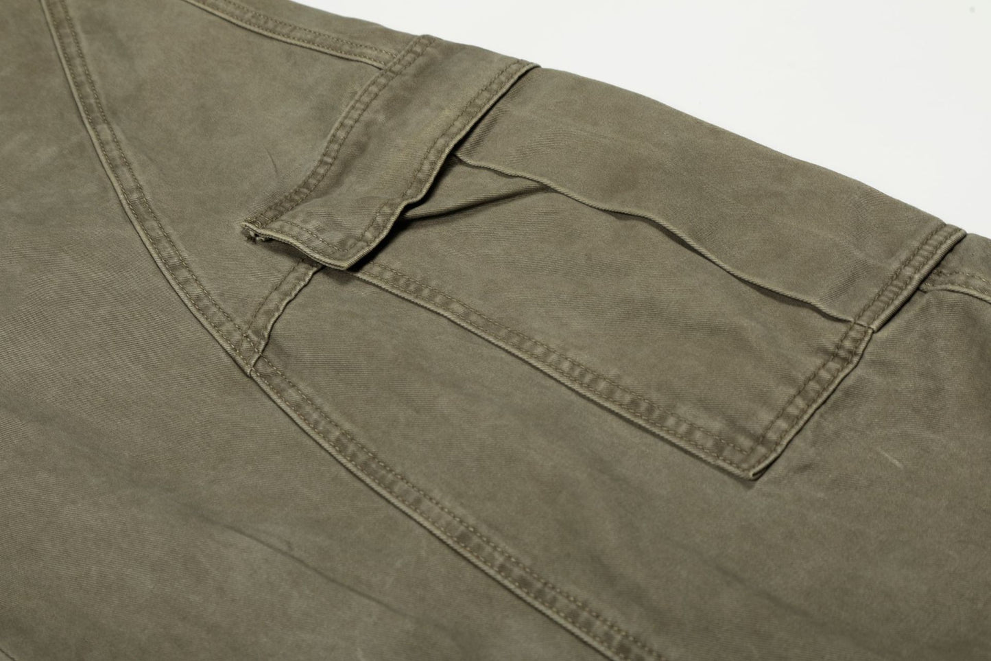 Washed Multi Pocket Curved Cargo Pants WN26016