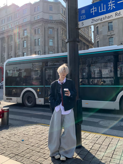 Tweed Collarless Design Jacket WN19811