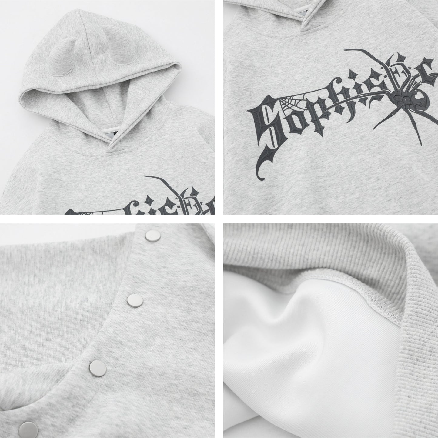 Detachable Sleeve Oversize Pullover Hoodie WN11113