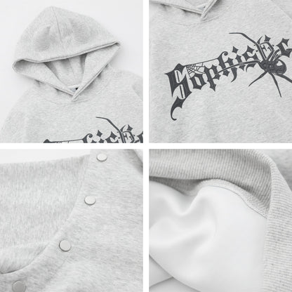 Detachable Sleeve Oversize Pullover Hoodie WN11113