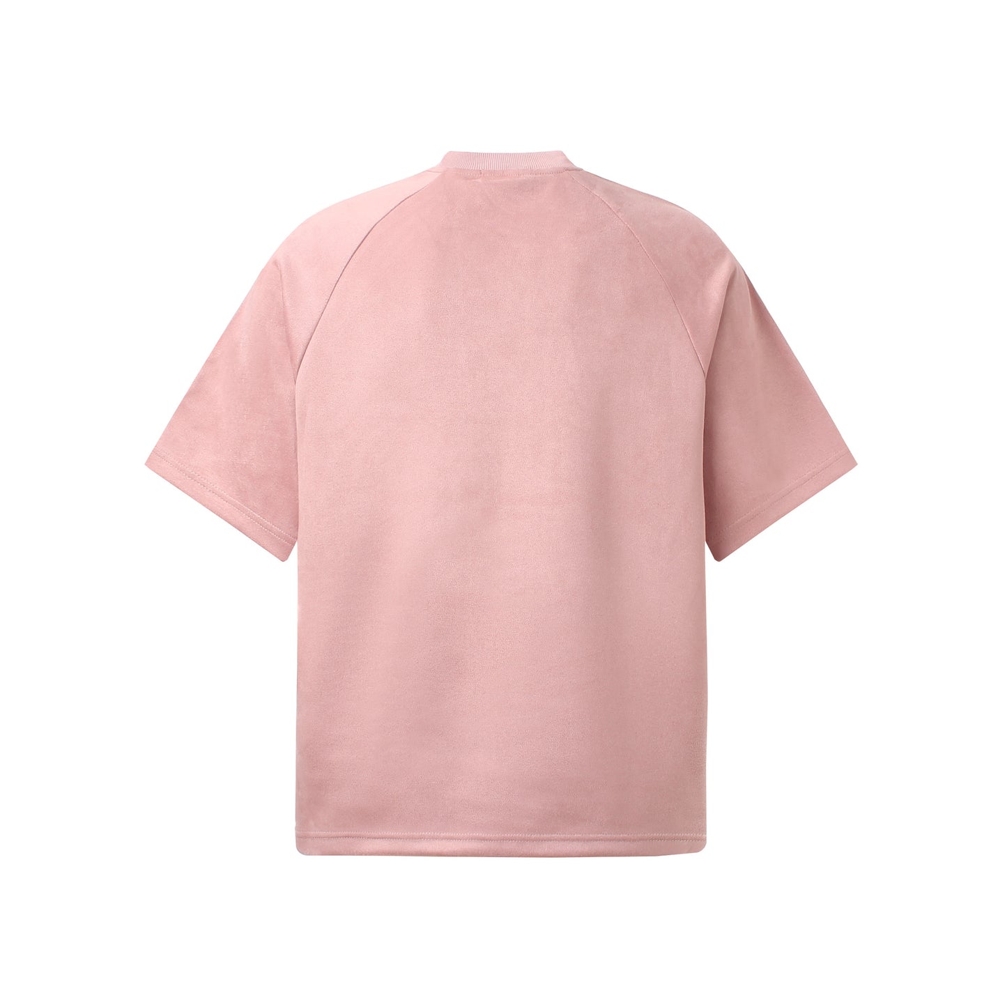 Color Block Suede Logo Short Sleeve T-Shirt WN25977