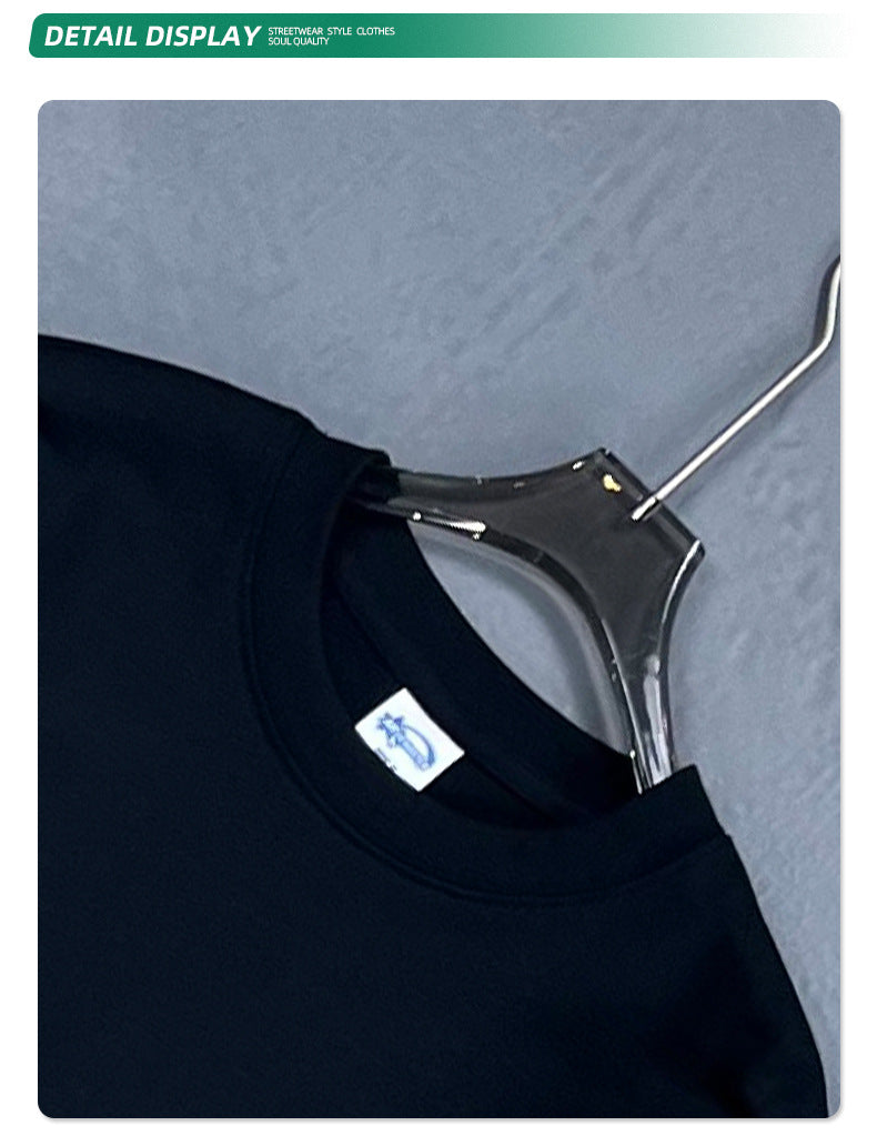 Fake Layered Print Oversize Round Neck Long Sleeve T-Shirt WN10000