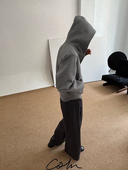 Plain Double Zipper Hoodie WN21598