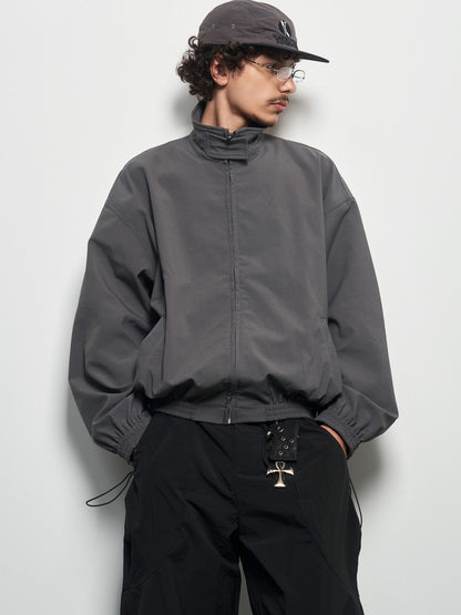 Vintage Imitation Oversize Stand Neck Jacket WN22936