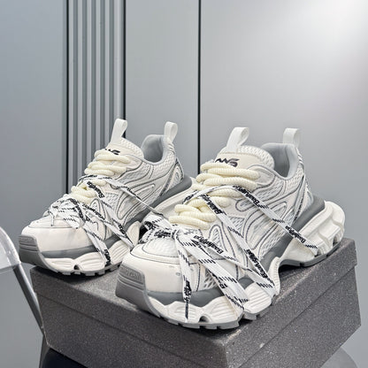 Mesh Panel Rope Lace Chunky Sole Sneakers WN24631