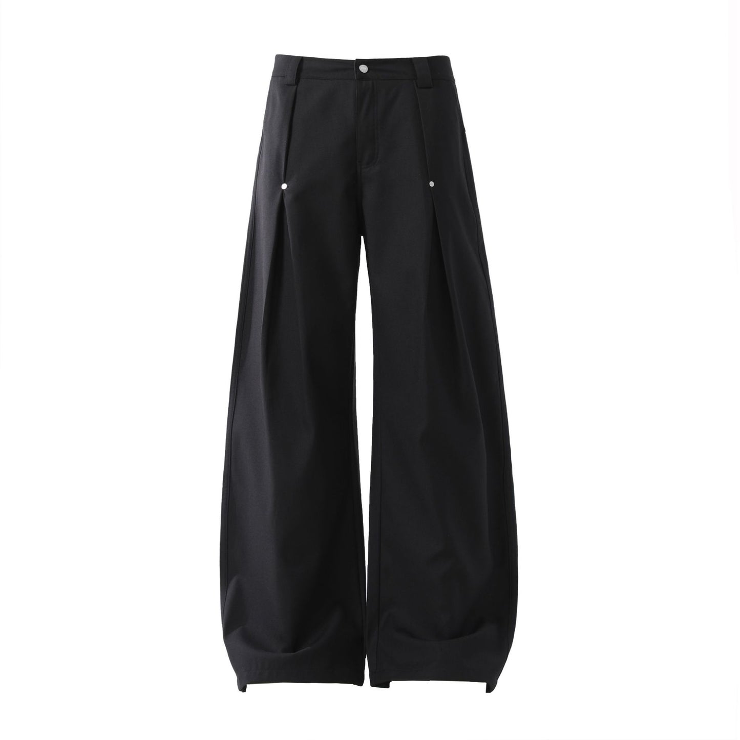 Pleats Wide Leg Curved Trousers WN26045