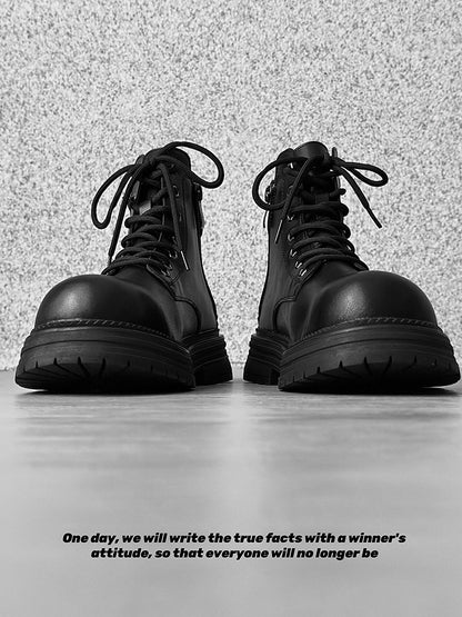 Chunky Platform Lace-Up Boots WN24515