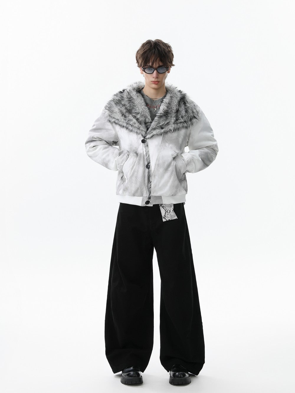Fake Fur Trim Short Puffer Jacket WN27935