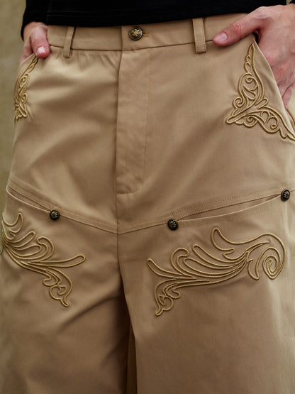 Baroque Embroidery Cargo Pants WN23242