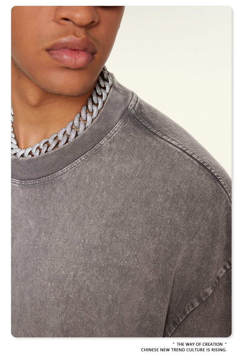 Washed Heavyweight Oversize Short Sleeve T-Shirt WN6078