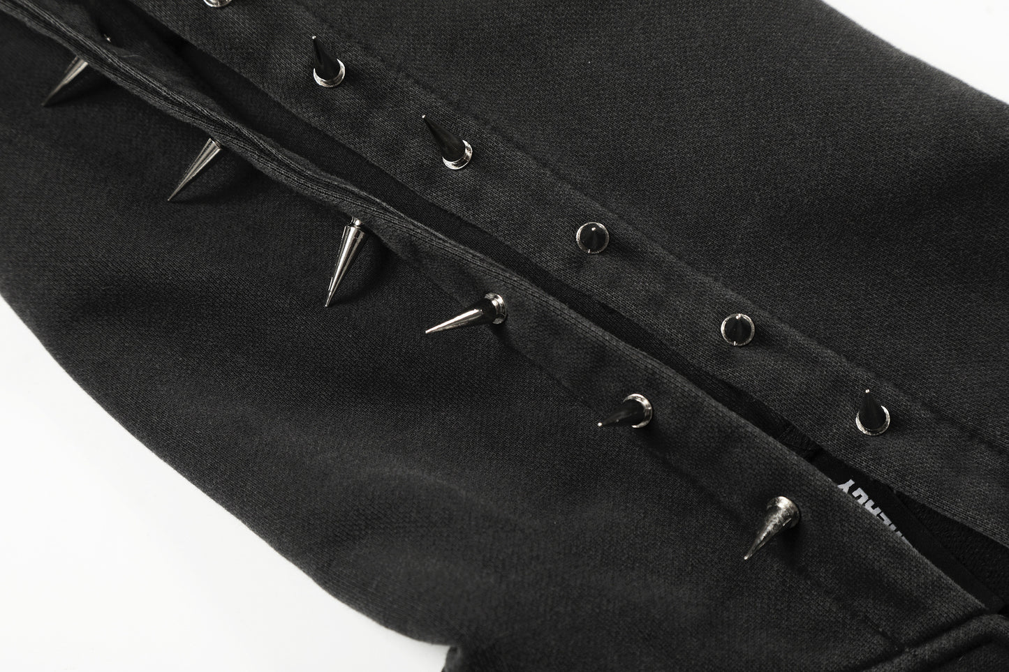 Washed Studs Zipper Hoodie WN23045