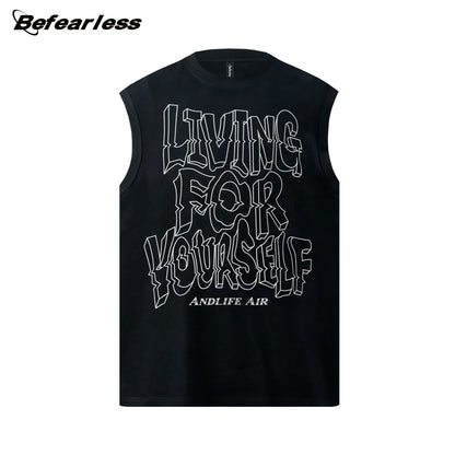 Graffiti Letter Sleeveless T-Shirt WN26272