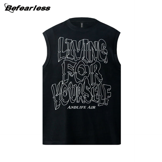 Graffiti Letter Sleeveless T-Shirt WN26272
