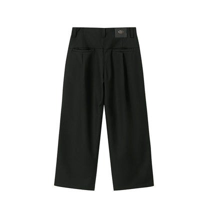 Drape Silhouette Pleats Wide Leg Trousers WN16165