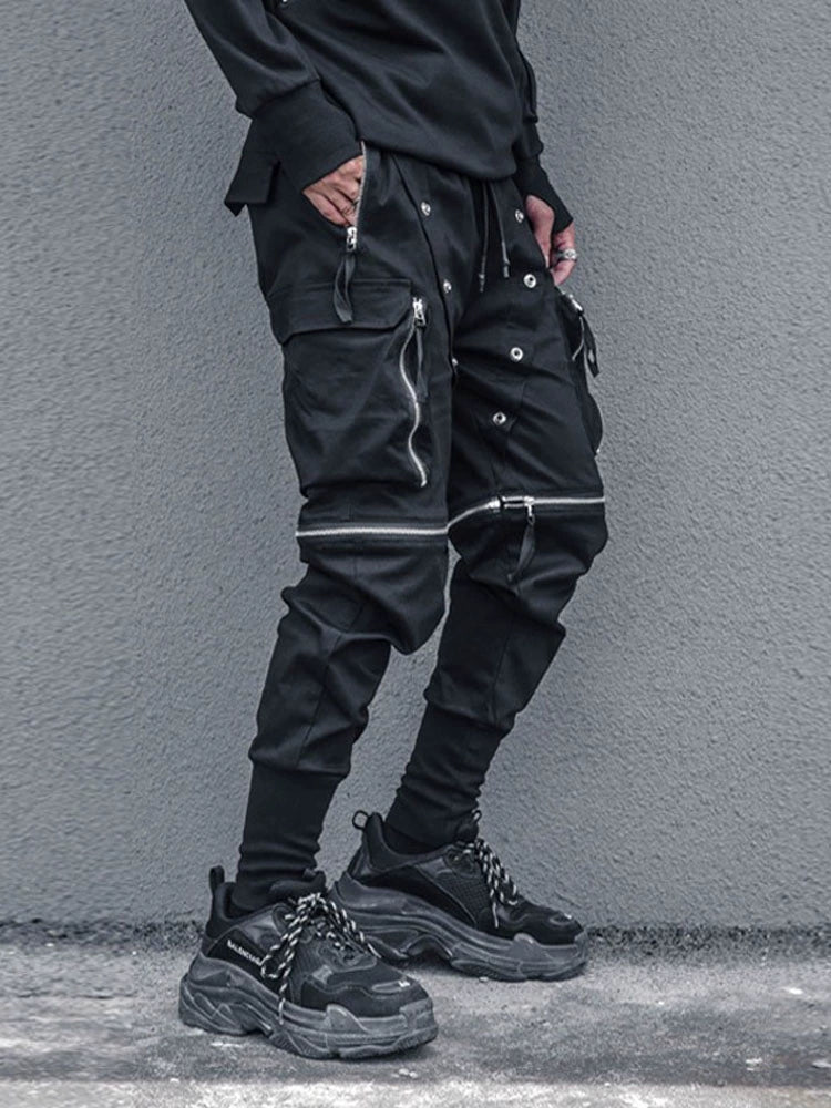 Knee Zipper Detachable Cuffed Pants WN22362