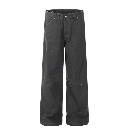 Washed Heavy-Duty Cargo Pants WN12971