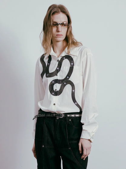 Snake Print Long Sleeve Shirt WN19029