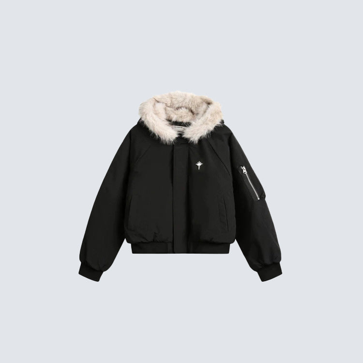 Fake Fur Hooded Padded Jacket WN28079