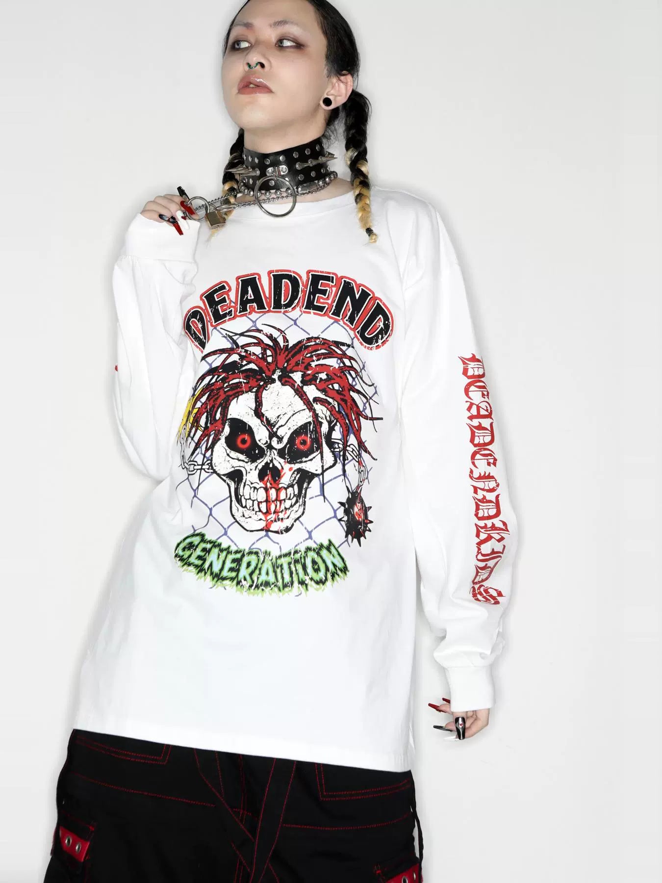 Skull Print Long Sleeve T-Shirt WN22272