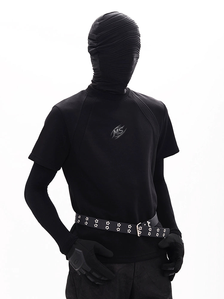 Metal Lettering Short Sleeve T-Shirt WN18694