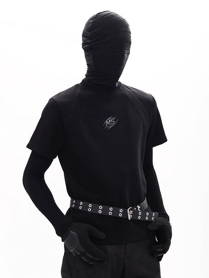 Metal Lettering Short Sleeve T-Shirt WN18694