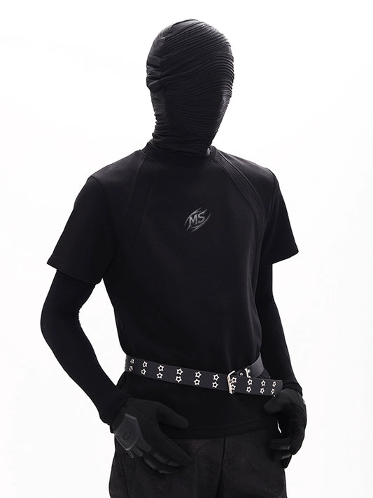 Metal Lettering Short Sleeve T-Shirt WN18694