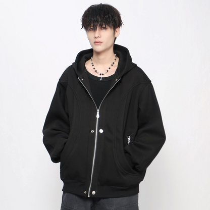Deconstructed Oversize Zipper Hoodie WN24456