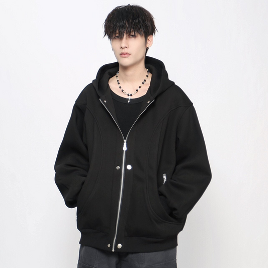 Deconstructed Oversize Zipper Hoodie WN24456