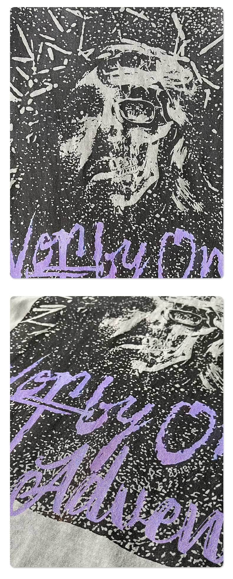 Washed Portrait Print Oversize Short Sleeve T-Shirt WN16258