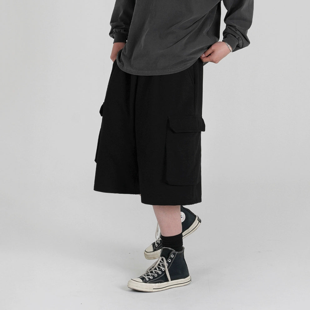 Wide Leg Cargo Half Pants WN20246