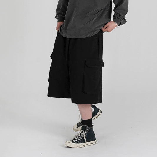 Wide Leg Cargo Half Pants WN20246
