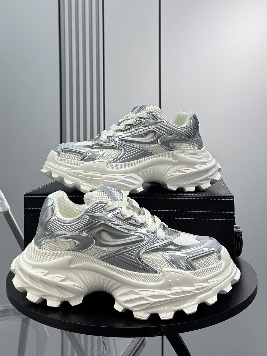 Mesh Panel Chunky Sole Sneakers WN24595