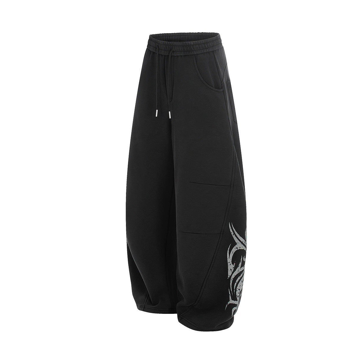 Tribal Print Drawstring Wide Leg Sweatpants WN25390