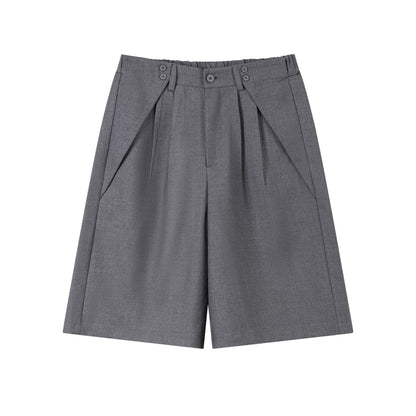 Pleats Wide Leg Half Pants WN25426