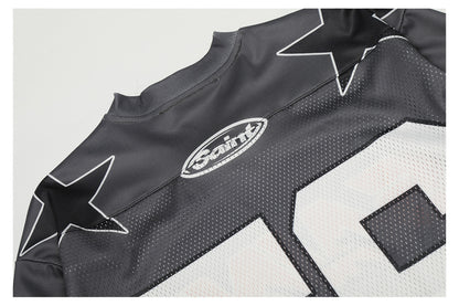 Sporty V-Neck Number 56 Long Sleeve T-Shirt WN26568