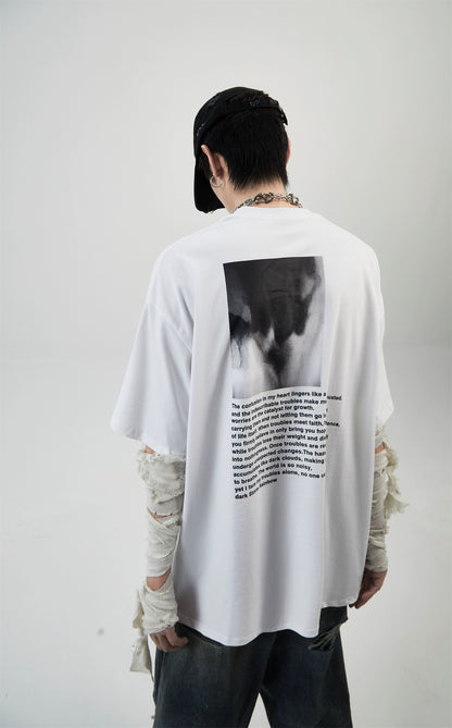 Oversize Print Short Sleeve T-Shirt WN6310