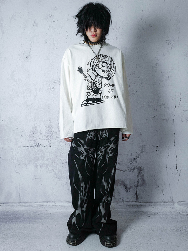 Cartoon Print Long Sleeve T-Shirt WN16031