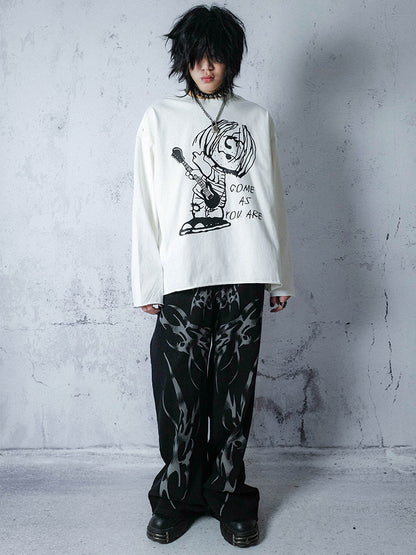 Cartoon Print Long Sleeve T-Shirt WN16031