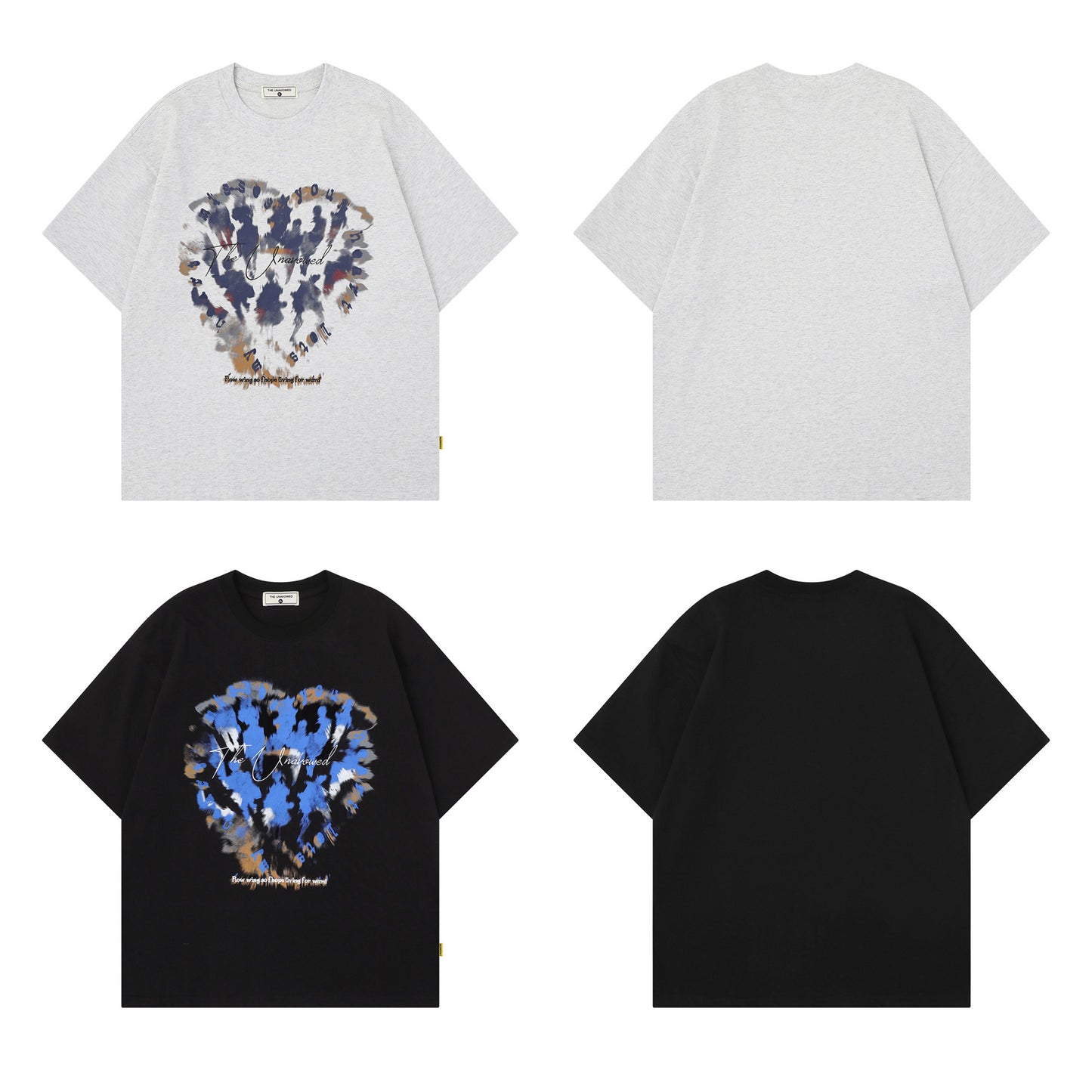 Heart Graffiti Oversize Short Sleeve T-Shirt WN25657