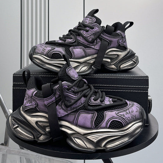 Breathable Thick-Sole Height-Increasing Dad Sneakers WN24772