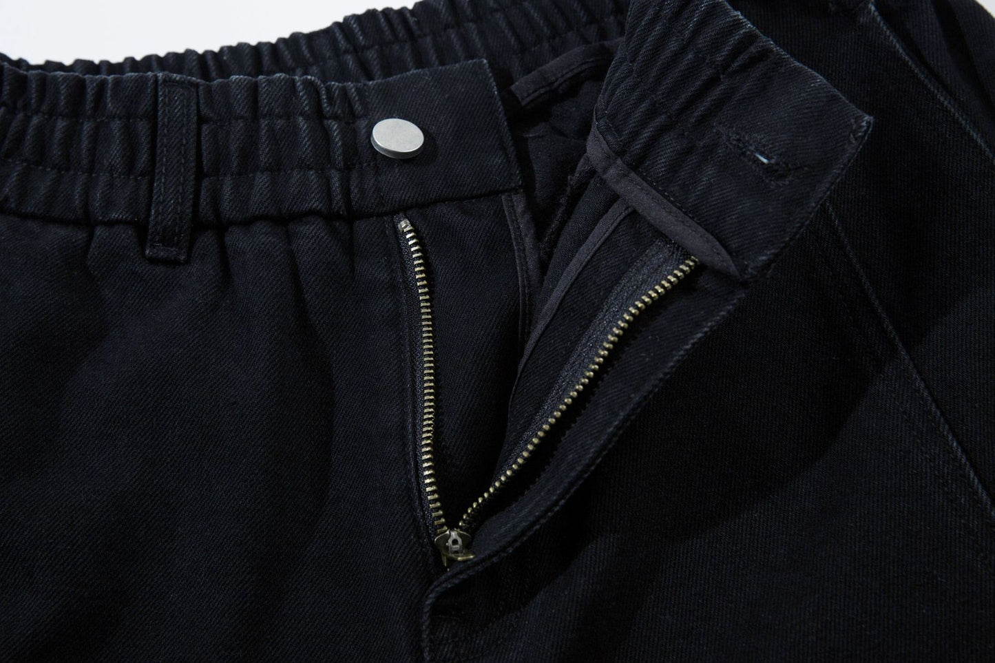 Washed Curved Panel Denim Jeans WN13127