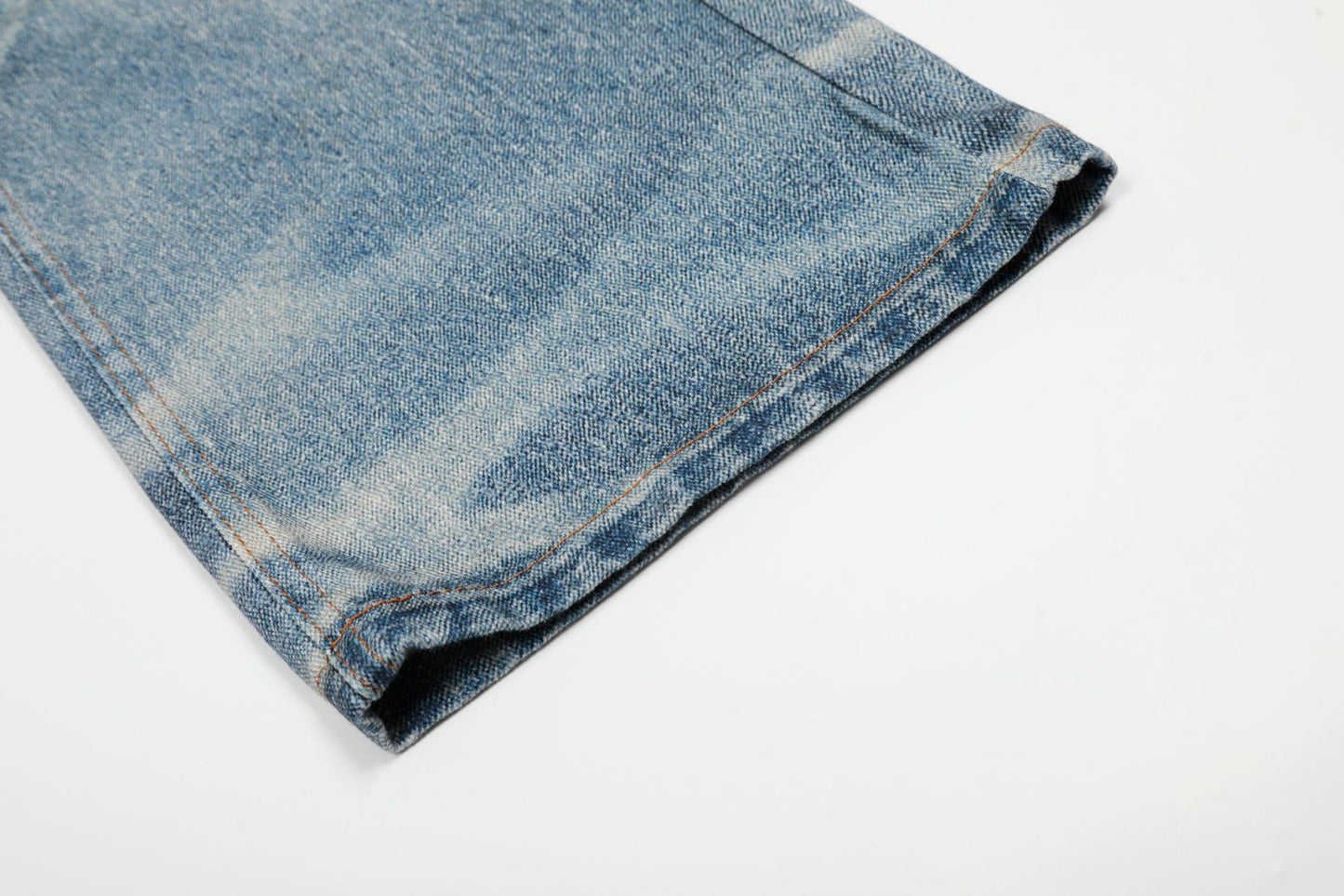 Digital Print Chain Design Wide Leg Denim Jeans WN18575